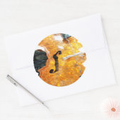 Sticker Rond Art du son : Cello (Enveloppe)