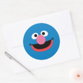 Sticker Rond Art du visage de Grover (Enveloppe)