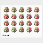 Sticker rond Art Floral (Feuille)