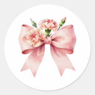 Sticker Rond Art floral pastel féminin