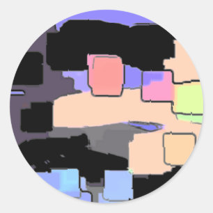Sticker Rond Art géométrique "Dreaming of Sky"