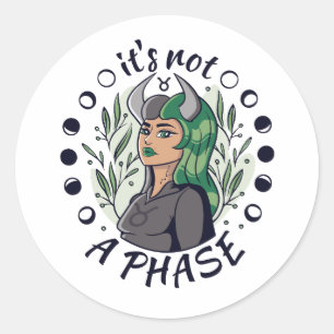 Sticker Rond Art gothique alternatif pour filles Ce n'est pas u