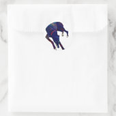 Sticker Rond Art Greyhound (Sac)