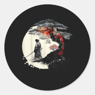 Sticker Rond Art Japonais Aikido Arbre De Vie Paix Art De Guerr