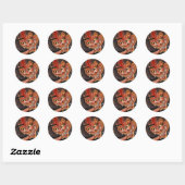 Sticker Rond Art japonais Yokai Oni King Shutendoji (Feuille)