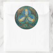 Sticker Rond Art Majolique Grenade Bleue (Sac)