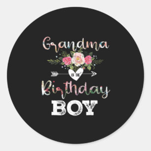 Sticker Rond Art Mère   Grand-Mère D'Un Enfant Anniversaire Ann