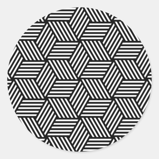Sticker Rond Art motif géométrique (Devant)