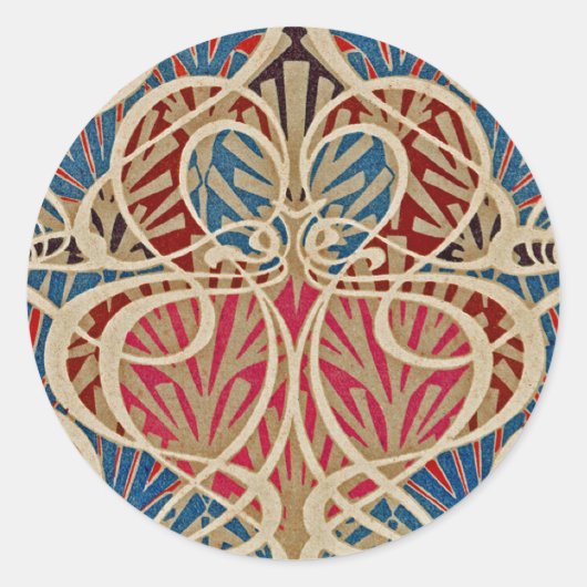 Sticker Rond Art Nouveau Design #10 à Emporio Moffa (Devant)