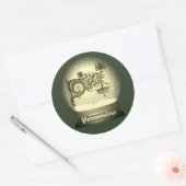 Sticker Rond Art nouveau enneigé globe anton seder élégant (Enveloppe)