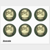 Sticker Rond Art nouveau enneigé globe anton seder élégant (Feuille)