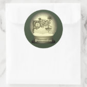 Sticker Rond Art nouveau enneigé globe anton seder élégant (Sac)