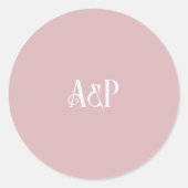 Sticker Rond Art Nouveau Floral Wedding Pink (Devant)