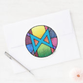 Sticker Rond Art Nouveau Rune Dagaz - AWAKENING (Enveloppe)