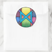 Sticker Rond Art Nouveau Rune Dagaz - AWAKENING (Sac)