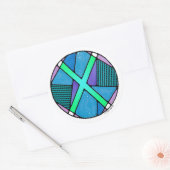 Sticker Rond Art Nouveau Rune Gebo - UNITÉ (Enveloppe)