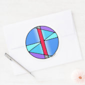 Sticker Rond Art Nouveau Rune Isa - STILLNESS ! (Enveloppe)