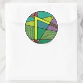Sticker Rond Art Nouveau Rune Laguz - VIE (Sac)