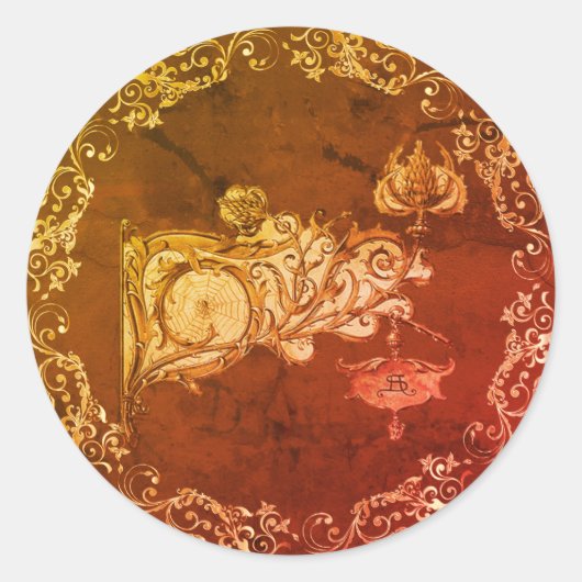 Sticker Rond Art nouveau sconce spiderweb Seder (Devant)