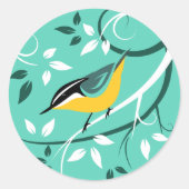 Sticker Rond Art Nuthatch (Devant)