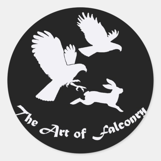 Sticker Rond Art of Falconry - Harris Hawks (Devant)
