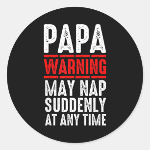 Sticker Rond Art Papa pour grand-père de petits-enfants Fête de