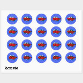 Sticker Rond Art Pop Comic Rétro (Feuille)