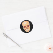 Sticker Rond Art Pop de crâne humain (Enveloppe)