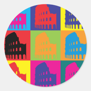 Sticker Rond Art pop latin