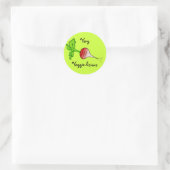 Sticker Rond Art Radish Vegetable Very Veggie (Sac)