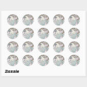 Sticker Rond Art vintage (Feuille)