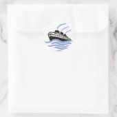 Sticker Rond Art vintage Ocean Liner (Sac)
