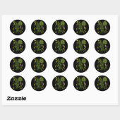 Sticker Rond Artemesia Absinthium (Feuille)