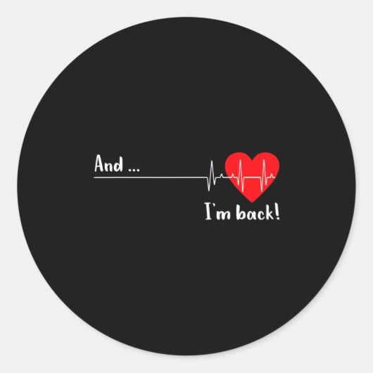 Sticker Rond Artery Open, Heart Diseases Surgery Heartbeat  (Devant)