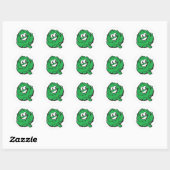 Sticker Rond artichaut joyeusement idiot (Feuille)