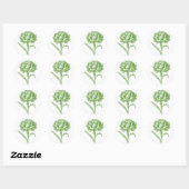 Sticker Rond Artichoke vintage (Feuille)