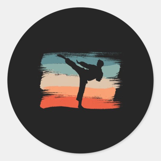 Sticker Rond Article pour fans de karaté Accessoires d'arts mar (Devant)
