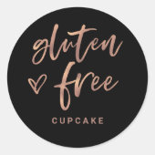 Sticker Rond Article sans gluten | Script Décontracté moderne e (Devant)