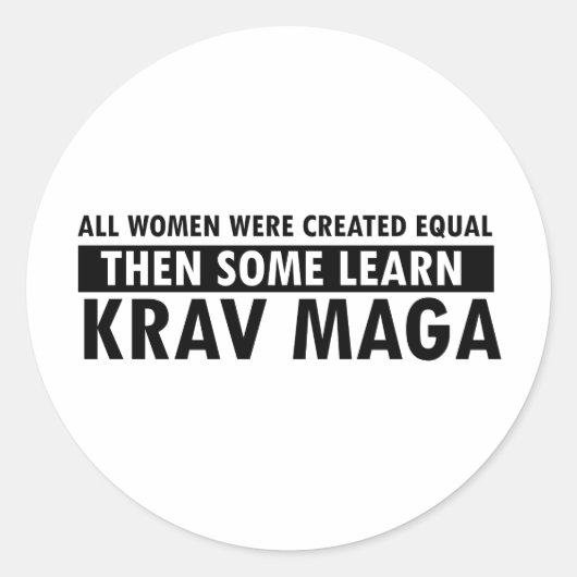 Sticker Rond Articles de cadeau de Krav Maga (Devant)
