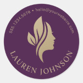 Sticker Rond Articles promotionnels élégants pour votre entrepr (Devant)