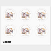 Sticker Rond Artisan Baker Dessert Caterer Product (Feuille)