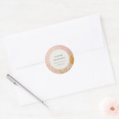 Sticker Rond Artisan classique Bush Pink Gold Paint Business (Enveloppe)