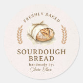 Sticker Rond Artisan Sourdough Bread Label (Devant)