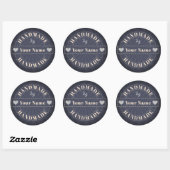 Sticker Rond artisanal (Feuille)
