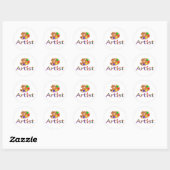 Sticker Rond Artiste (Feuille)