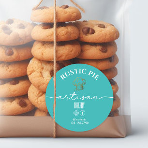 Sticker Rond Artiste Accueil Boulangerie Gold Chef Casquette Se