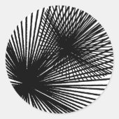 Sticker Rond Artiste Black White Starburst Texture Arrière - pl (Devant)