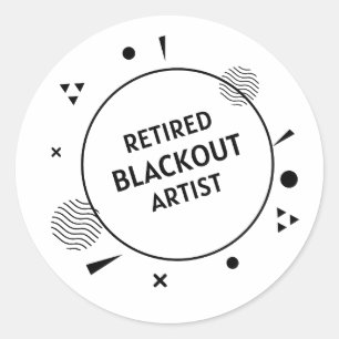 Sticker Rond Artiste BlackOut retraité