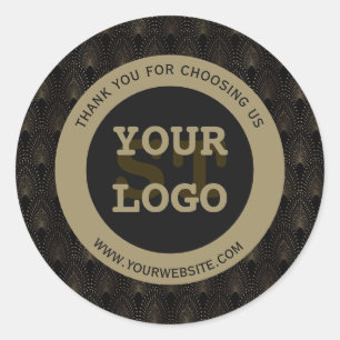 Sticker Rond Artiste de maquillage d'or Art Déco vintage