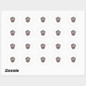 Sticker Rond Artiste de patchwork patriotique (Feuille)
